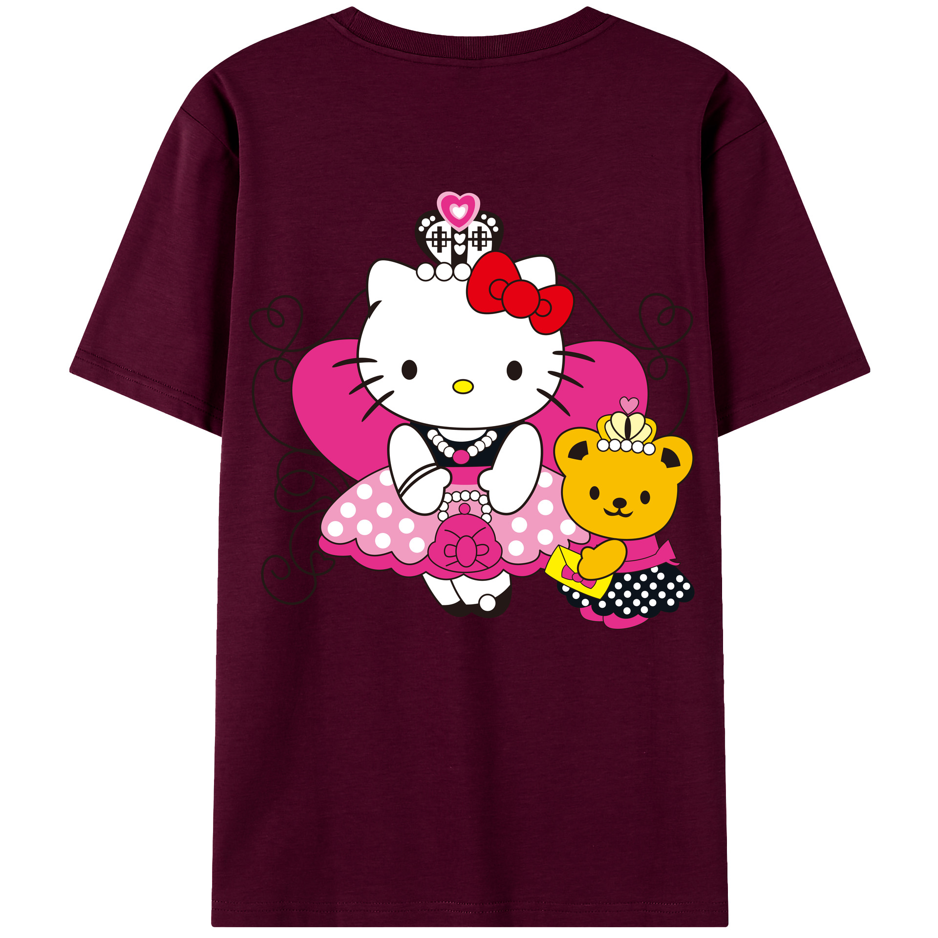 （画像用） Hello Kitty ハローキティ レディース半袖Tシャツ(バックプリント)